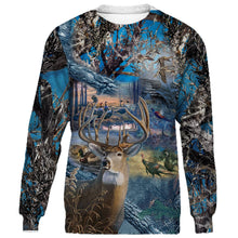 Load image into Gallery viewer, Deer Hunting Camo Hunting clothes 3D all over Print Hoodie, long sleeve, zip up hoodie plus size - NQS77
