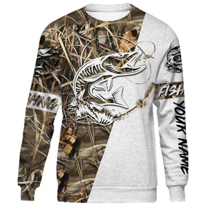 Personalized musky fishing tattoo full printing shirt, long sleeve, hoodie, zip up - TATS16