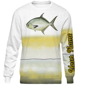Personalized florida pompano fishing 3D full printing shirt for adult and kid - TATS43