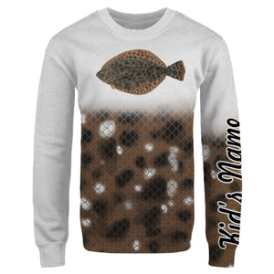 Personalized flounder fishing 3D full printing shirt for adult and kid - TATS28
