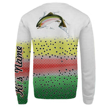 Load image into Gallery viewer, Personalized rainbow trout fishing 3D full printing shirt for adult and kid - TATS54