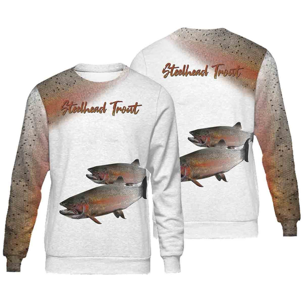 Steelhead trout fishing full printing