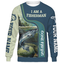Load image into Gallery viewer, I am a fisher man salmon fishing full printing shirt and hoodie - TATS50