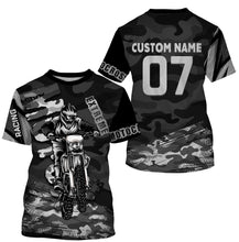 Load image into Gallery viewer, Personalized Motocross Jersey UPF 30+, Extreme Motocross Racing Shirt, Off-Road Long Sleeves - Grey| NMS593