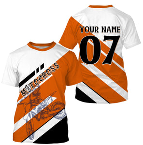 Personalized Motorcross Jersey Orange MX Rider Shirt Off-road Racing Dirt Bike Riding| NMS501