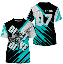 Load image into Gallery viewer, Turquoise custom dirt bike jersey UPF30+ kid&amp;adult riders motocross racing off-road motorcycle| NMS881