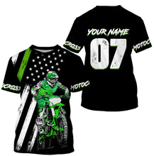 Load image into Gallery viewer, Personalized Motocross Jersey American Kid&amp;Adult UPF30+ Dirt Bike Racing Off-road Riders Motorcycle Shirt| NMS639