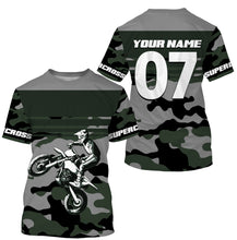 Load image into Gallery viewer, Camo Supercross Jersey Custom Number &amp; Name Motorcycle Riding Shirt Off-Road Rider Dirt Bike Racing| NMS544