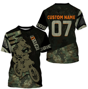 Personalized Motocross Jersey UPF 30+, Extreme Motocross Racing Shirt, Off-Road Riders Racewear| NMS399