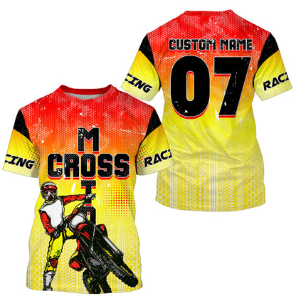 Kids men women custom name&number Motocross racing jersey dirt bike off-road UPF30+ motorcycle PDT121