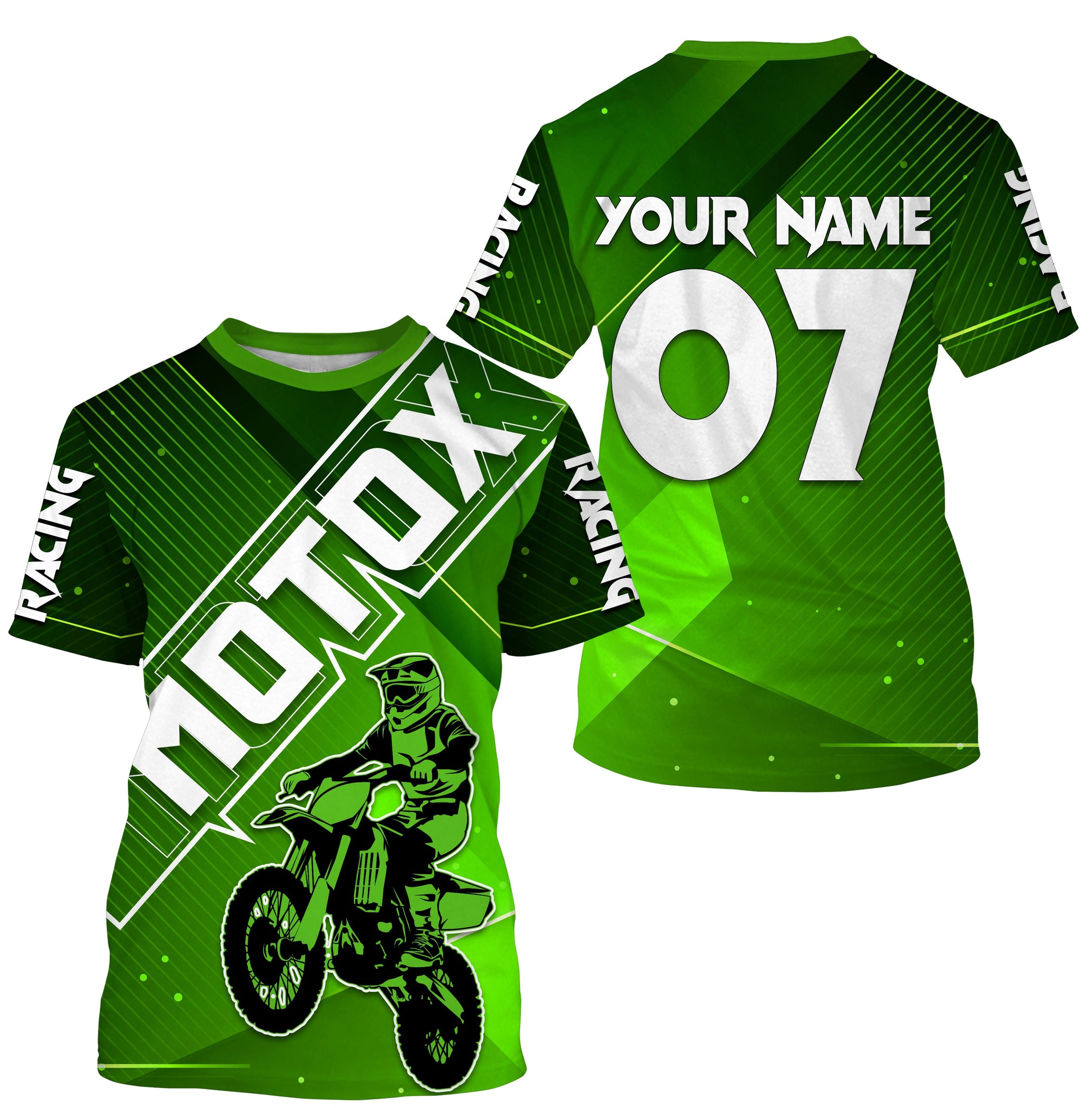  Custom Motocross Jersey MX Racing UPF30+ Dirt Bike Number Name  Adult&Kid Off-Road Motorcycle Shirt