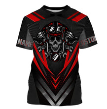 Load image into Gallery viewer, Skull Biker Riding Shirt Personalized Jersey, Motorcycle All Over Print Shirt Off-Road Racing| NMS172