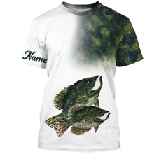 Load image into Gallery viewer, Crappie fishing ChipteeAmz&#39;s art custom name UV protection shirts with funny Crappie fish art AT031