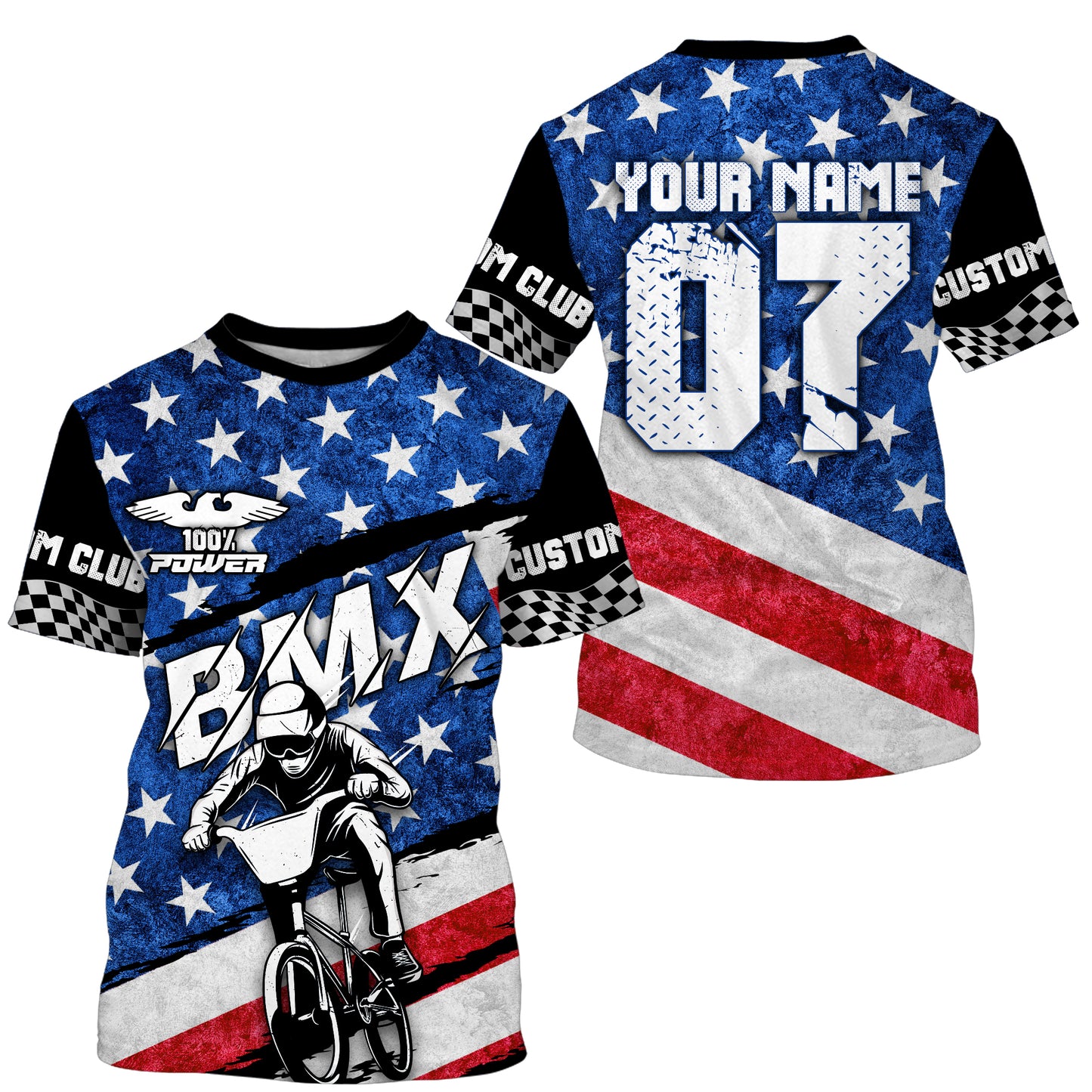 American Adult kid BMX jersey Custom UPF30+ USA Cycling bike shirt Off-road extreme sportswear| SLC22