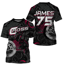 Load image into Gallery viewer, Personalized Camo Cross Jersey UPF30+ UV Protect, Motocross Supercross Racing Motorcycle Riders - Pink| NMS735