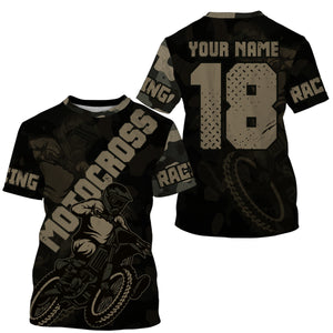 Camo kid&adult Motocross riding jersey personalized dirt bike shirt UV off-road racing motorcycle PDT142