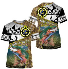 Load image into Gallery viewer, Trout fishing custom name with funny Trout ChipteeAmz&#39;s art UV protection shirts AT009