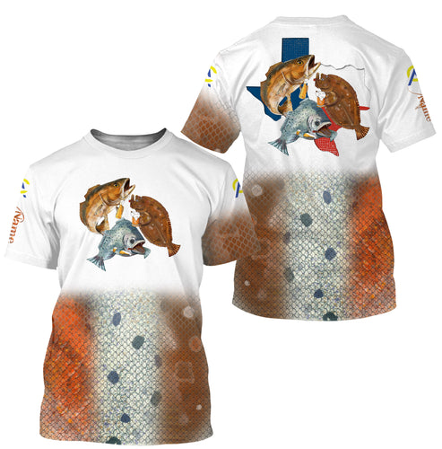 Texas Slam fishing drink beer with ChipteeAmz's art custom name UV protection UPF +30 shirts AT002