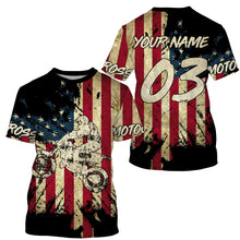 Load image into Gallery viewer, Motocross Racing Jersey UPF30+ Anti UV Personalized American Riding Shirt Patriotic Motorcycle Rider NMS483