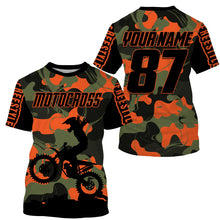 Load image into Gallery viewer, Freestyle Motocross Jersey Personalized UPF30+ Adults &amp; Kid Camo FMX Dirt Bike Race Riders Motorcycle| NMS687