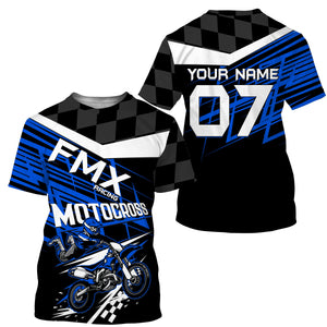 Personalized FMX Motocross Jersey UPF30+ Freestyle MX Adults & Kid Dirt Bike Motorcycle Performance| NMS691