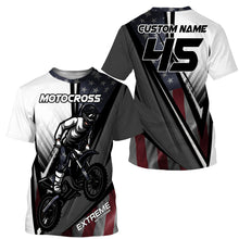 Load image into Gallery viewer, Personalized Motocross Jersey UPF30+ Patriotic Racing Shirt American Biker Motorcycle US Adult&amp;Kid| NMS715