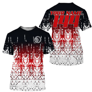 Personalized Motocross Jersey UPF30+ MX Racing Off-Road Adult&Kid Riders Dirt Bike Jersey - Red| NMS749