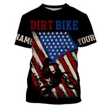 Load image into Gallery viewer, Personalized Dirt Bike Jersey UPF30+ American Motocross Off-Road Adult&amp;Kid Patriotic MX Racing Jersey| NMS761