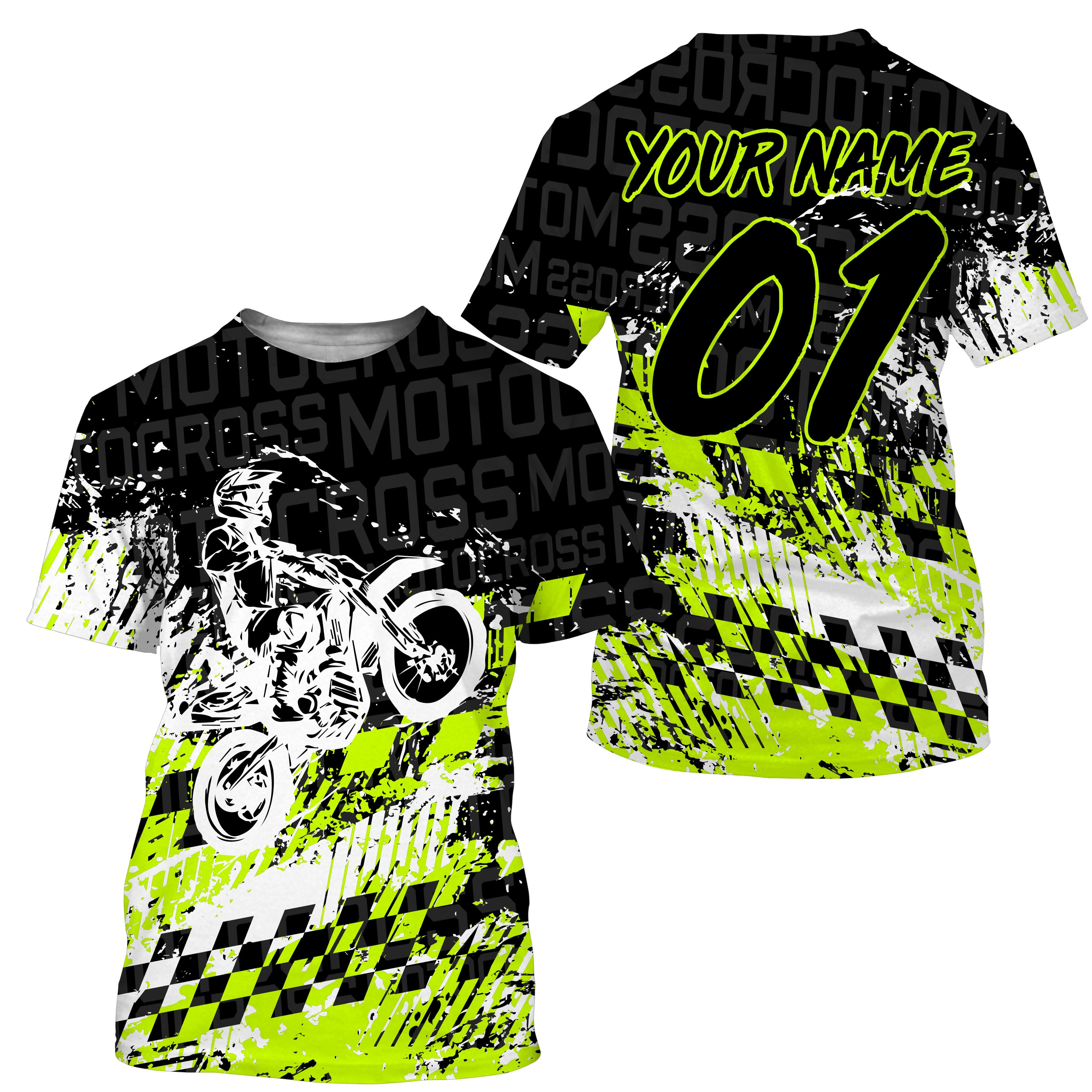  Custom Number Name Motocross Racing Jersey Adult&Kid Dirt Bike  Live to Ride Off-Road MX Shirt Motorcycle PDT182 : Automotive