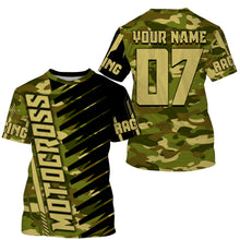 Load image into Gallery viewer, Personalized dirt bike jersey camo youth men women Motocross racing MX off-road shirt UV motorcycle PDT135