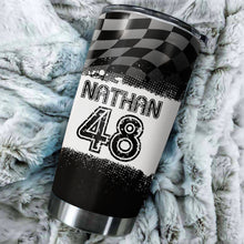 Load image into Gallery viewer, Personalized Biker Tumbler - Never Give Up, Motorcycle Tumbler Off-road Dirt Bike Rider Drinkware| NMS380
