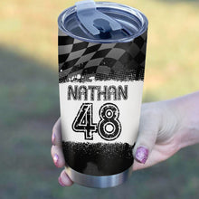 Load image into Gallery viewer, Personalized Biker Tumbler - Never Give Up, Motorcycle Tumbler Off-road Dirt Bike Rider Drinkware| NMS380