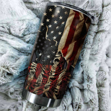 Load image into Gallery viewer, American Motocross Personalized Tumbler - Patriotic Motorcycle Tumbler Off-road Rider Drinkware| NMS415