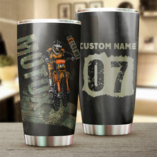 Load image into Gallery viewer, Camo Motocross Personalized Tumbler - MotoX Dirt Bike Motorcycle Tumbler Off-road Rider Drinkware| NMS418