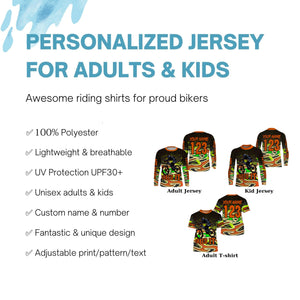 Shred it MTB jersey kids UPF30+ mountain bike gear mens cycling jersey boys girls riding clothes| SLC276