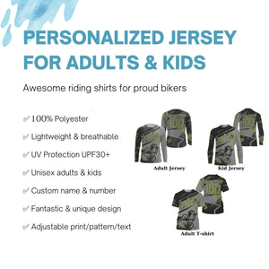 MTB riding jersey kids UPF30+ mountain bike shirt mens cycling jersey boys girls bicycle clothes| SLC263