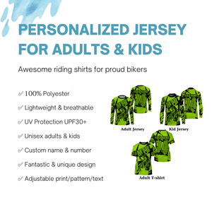 Custom MTB jersey UPF30+ kids youth mountain bike shirt boy girl Cycling jersey mens riding jersey| SLC271