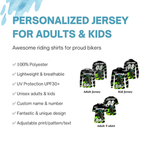 Kids mountain bike jersey UPF30+ MTB shirt mens cycling jersey boys girls riding jersey biking top| SLC268
