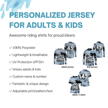 Load image into Gallery viewer, Downhill mountain bike jersey adult kid MTB shirt UPF30+ men cycling jersey girl boy riding shirt| SLC280