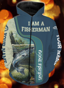 I am a fisher man salmon fishing full printing shirt and hoodie - TATS50