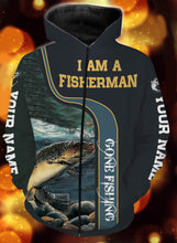 Load image into Gallery viewer, I am a fisher man trout fishing full printing shirt and hoodie - TATS37