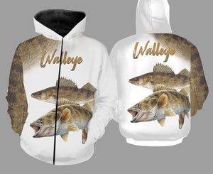 Walleye fishing full printing