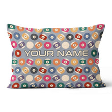 Load image into Gallery viewer, Personalized Billiard Balls Pillow Custom Throw Pillow Top Billiard Gift VHM0884