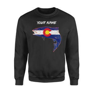 Colorado trout fishing custom name shirt, personalized fishing Crew Neck Sweatshirt- NQS1205