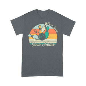 Custom Bowling Retro Shirt, Personalized Bowling Name T-Shirt