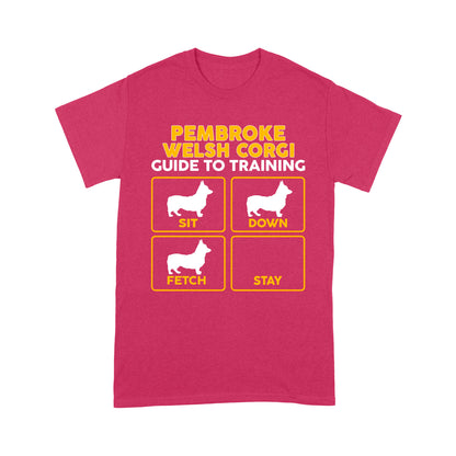 Pembroke Welsh Corgi Standard T-shirt | Funny Guide to Training dog - FSD2409D08