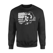 Load image into Gallery viewer, Turkey Hunting American flag sweatshirt gifts for hunter - FSD1318D06