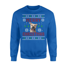 Load image into Gallery viewer, Custom Pet Face Dog Mom, Dog Lover Gift Ugly Christmas shirts NQSD7 - Standard Crew Neck Sweatshirt