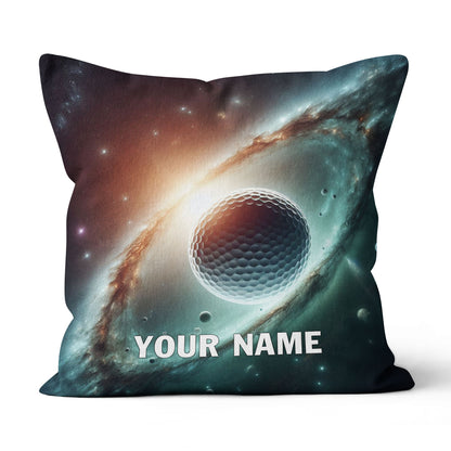 Golf Balls In Space Custom Golf Throw Pillow Personalized Golfing Gifts LDT1156