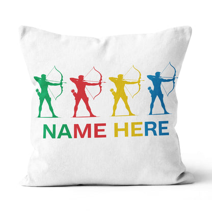 Funny Colorful Archer Customized White Pillow, Best Archery Throw Pillow TDM0899